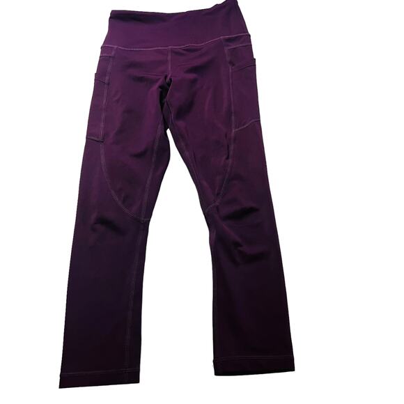 Zyia Active High Rise Pocket Crop Leggings Size 0 Purple - Picture 2 of 10